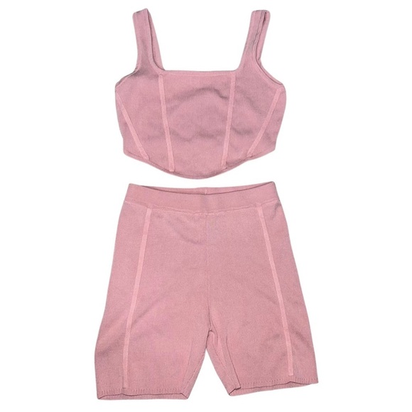 Immodel by HWA Los Angeles Pink Short and Cami Tank Set Size Med NWOT - Picture 1 of 12